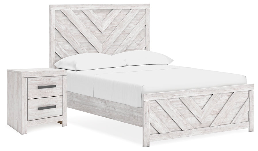 Cayboni Panel Bed With Nightstand