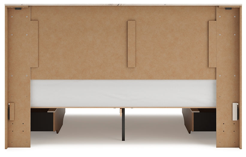 Lawroy Panel Bed With Mirrored Dresser
