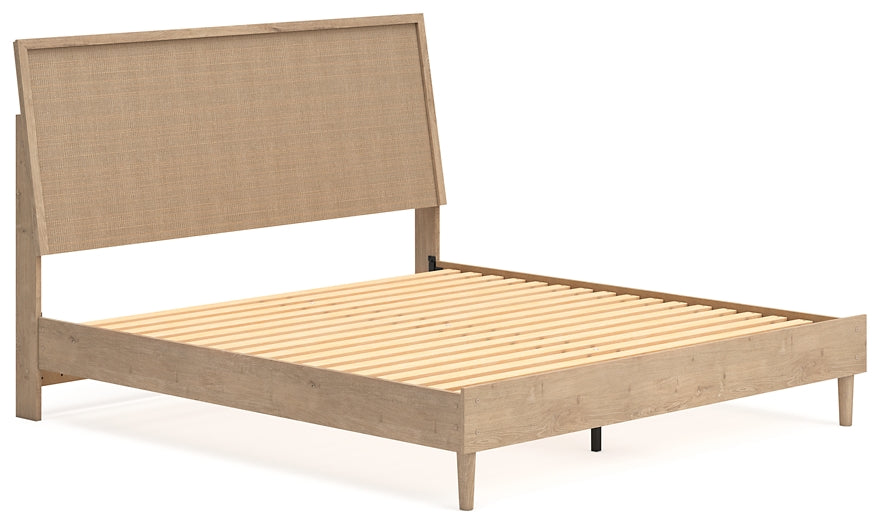 Cielden Panel Bed With Mirrored Dresser, Chest And 2 Nightstands