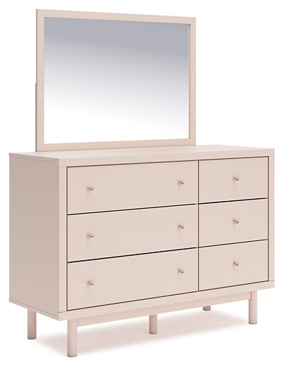 Wistenpine Upholstered Panel Bed With Mirrored Dresser, Chest And 2 Nightstands