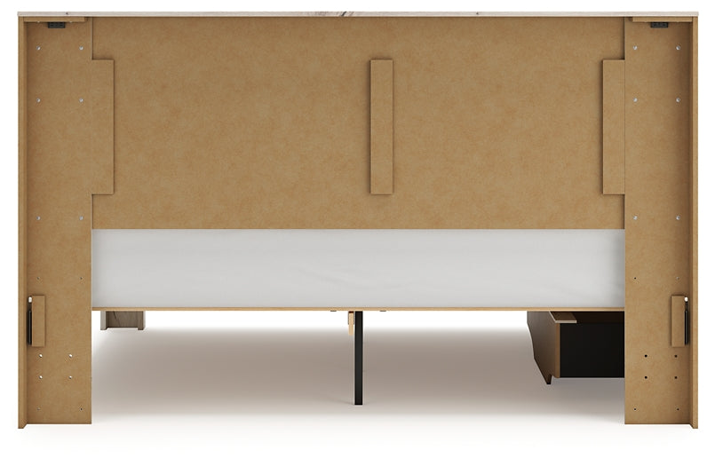 Lawroy Panel Bed With Mirrored Dresser