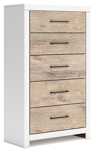 Charbitt Panel Bed With Mirrored Dresser And Chest
