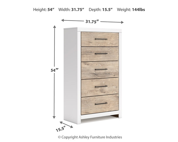 Charbitt Panel Bed With Mirrored Dresser And Chest