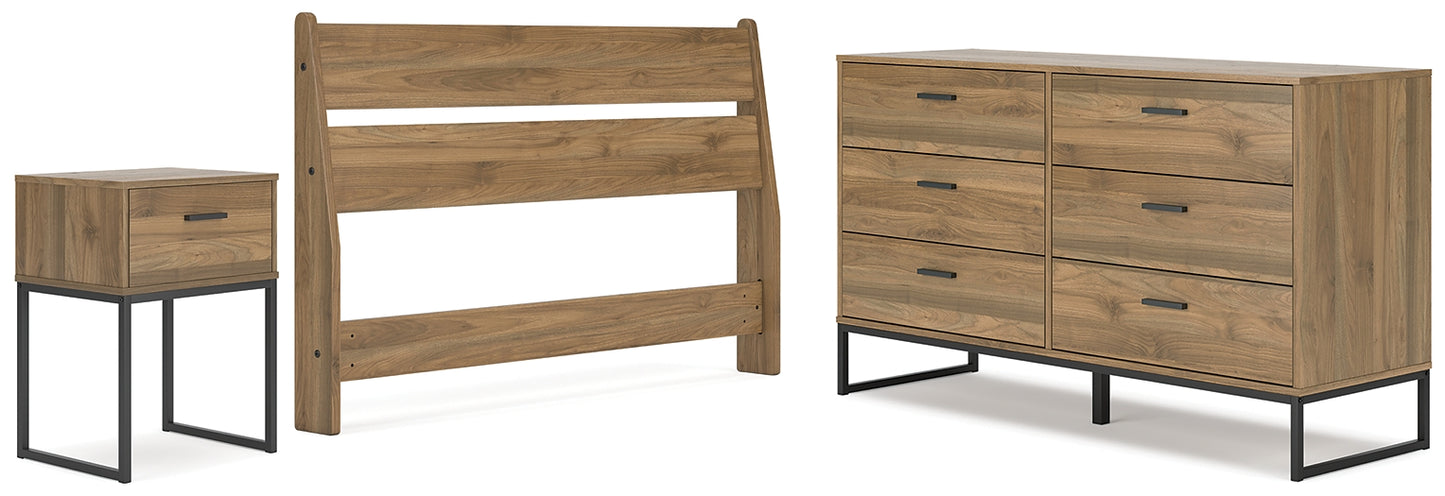 Deanlow Panel Headboard With Dresser And Nightstand
