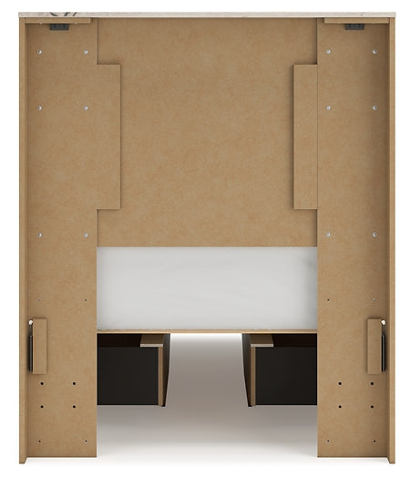 Lawroy Panel Bed With Mirrored Dresser