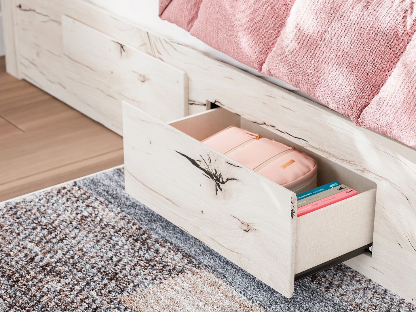 Lawroy Panel Bed With Mirrored Dresser