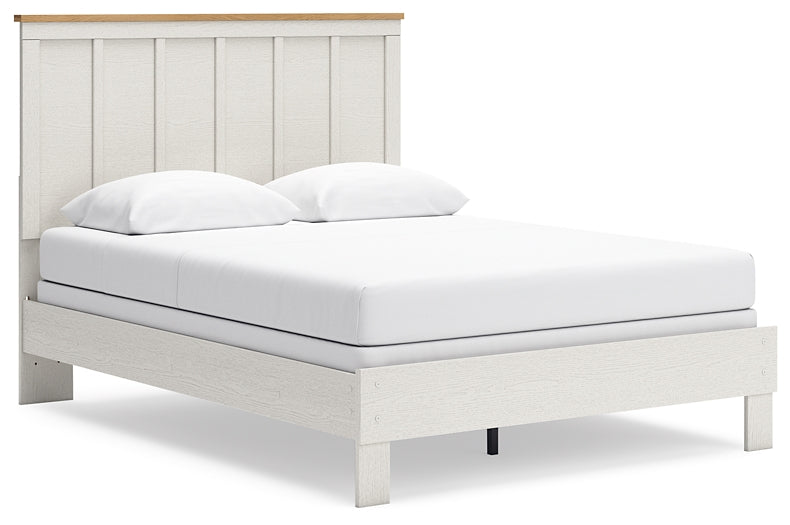 Linnocreek Panel Bed With Mirrored Dresser