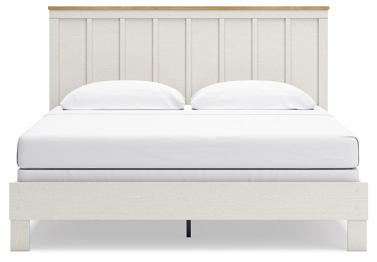 Linnocreek Panel Bed With Mirrored Dresser