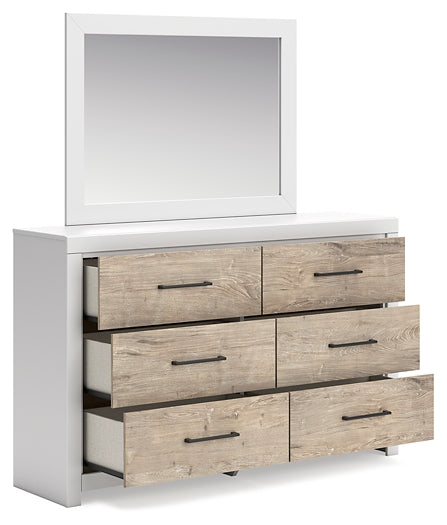Charbitt Panel Bed With Mirrored Dresser And Chest