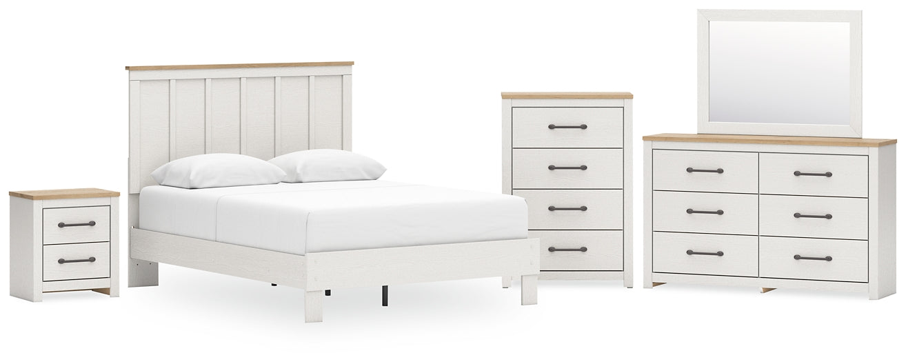 Linnocreek Panel Bed With Mirrored Dresser, Chest And Nightstand