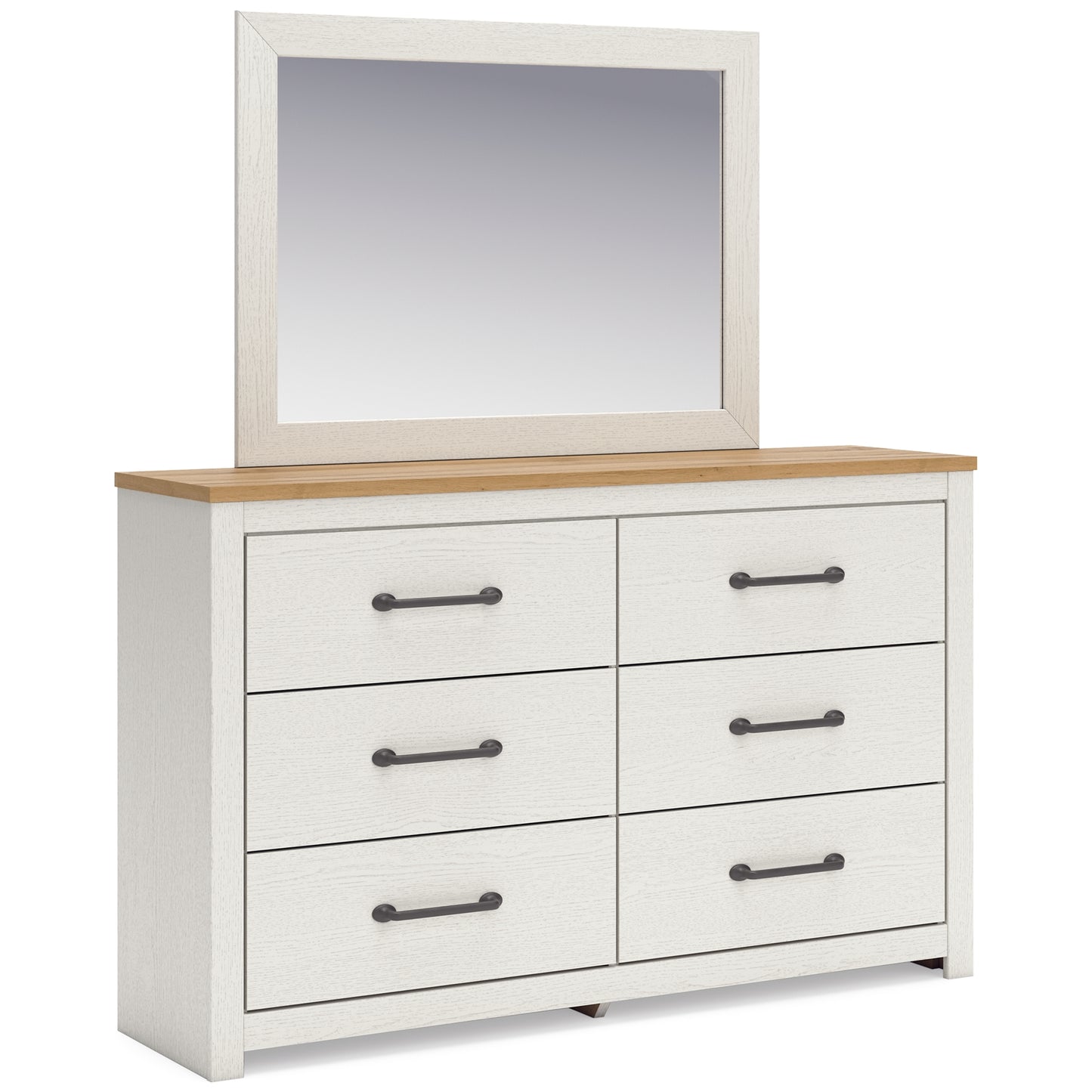 Linnocreek Panel Bed With Mirrored Dresser And Nightstand