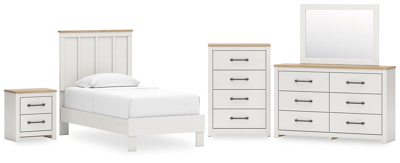 Linnocreek Panel Bed With Mirrored Dresser, Chest And Nightstand