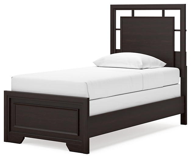 Covetown Panel Bed With Mirrored Dresser And 2 Nightstands