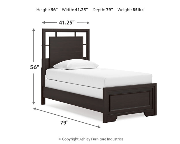 Covetown Panel Bed With Mirrored Dresser And Chest