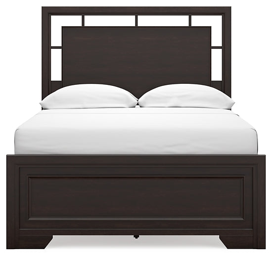 Covetown Panel Bed With Mirrored Dresser, Chest And Nightstand