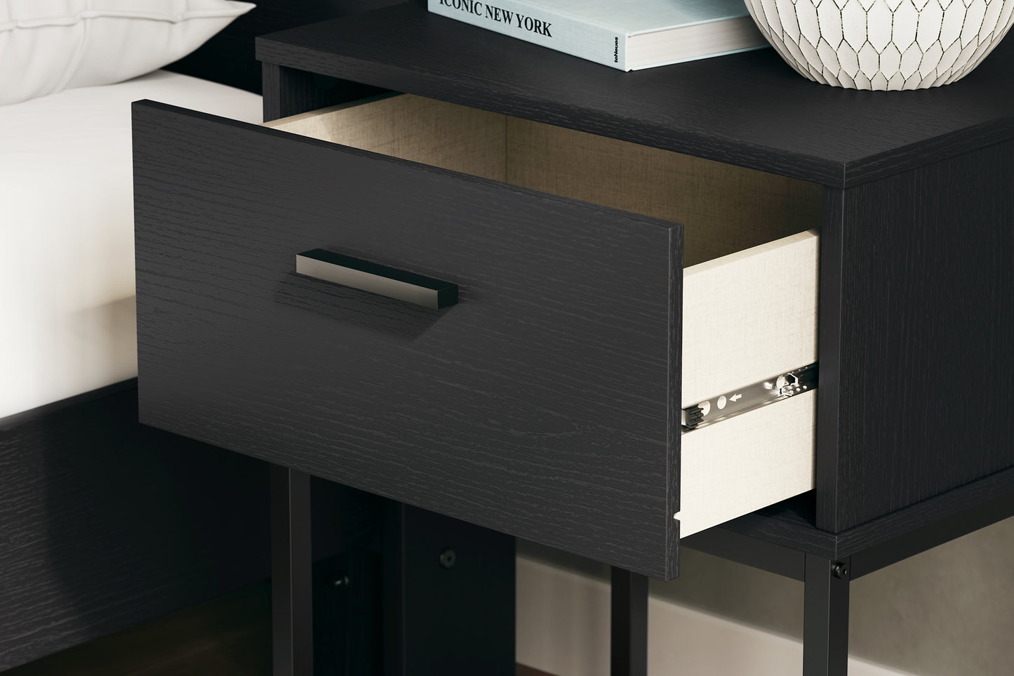 Socalle Panel Platform Bed With Nightstand
