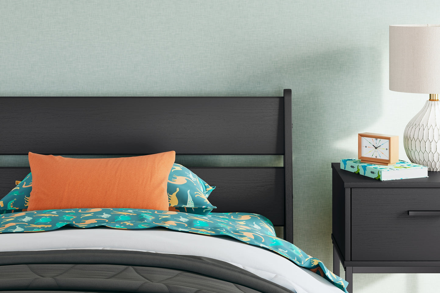 Socalle Panel Platform Bed With Nightstand