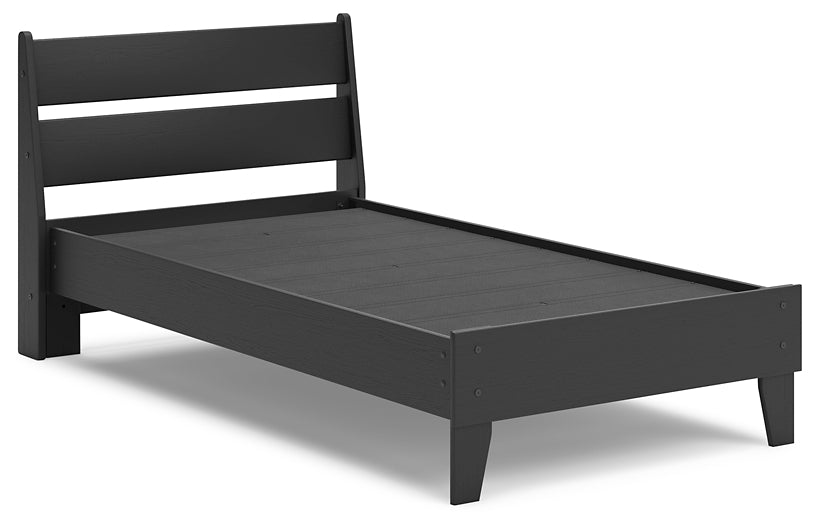 Socalle Panel Platform Bed With Nightstand