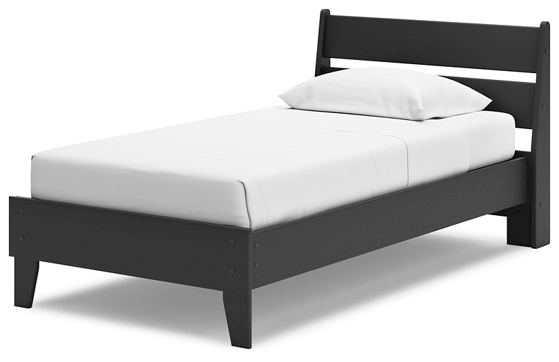 Socalle Panel Platform Bed With Nightstand