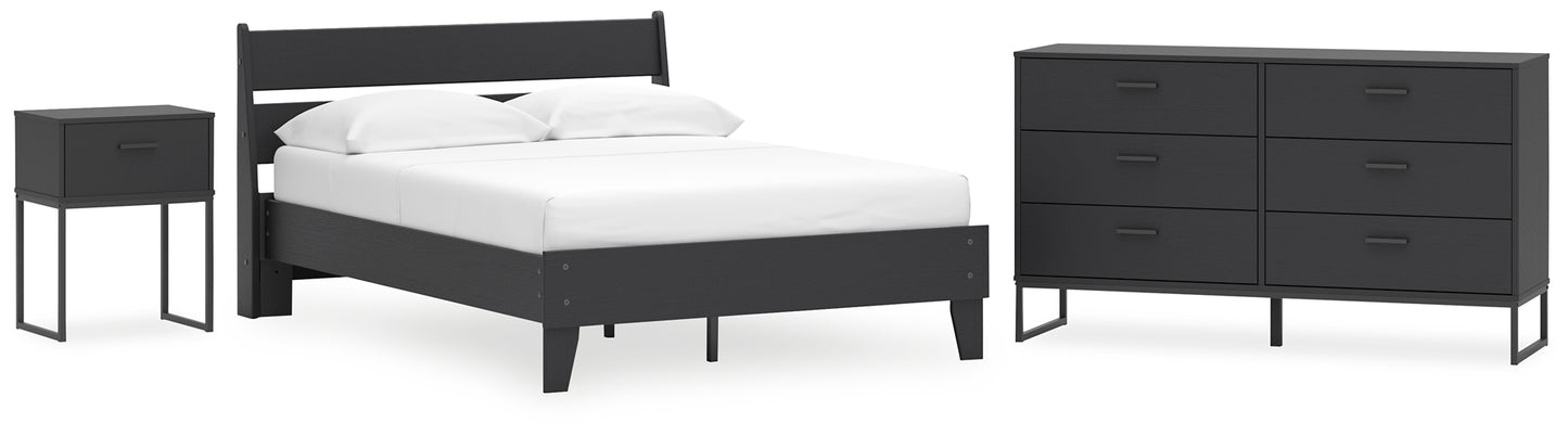 Socalle Panel Platform Bed With Dresser And Nightstand