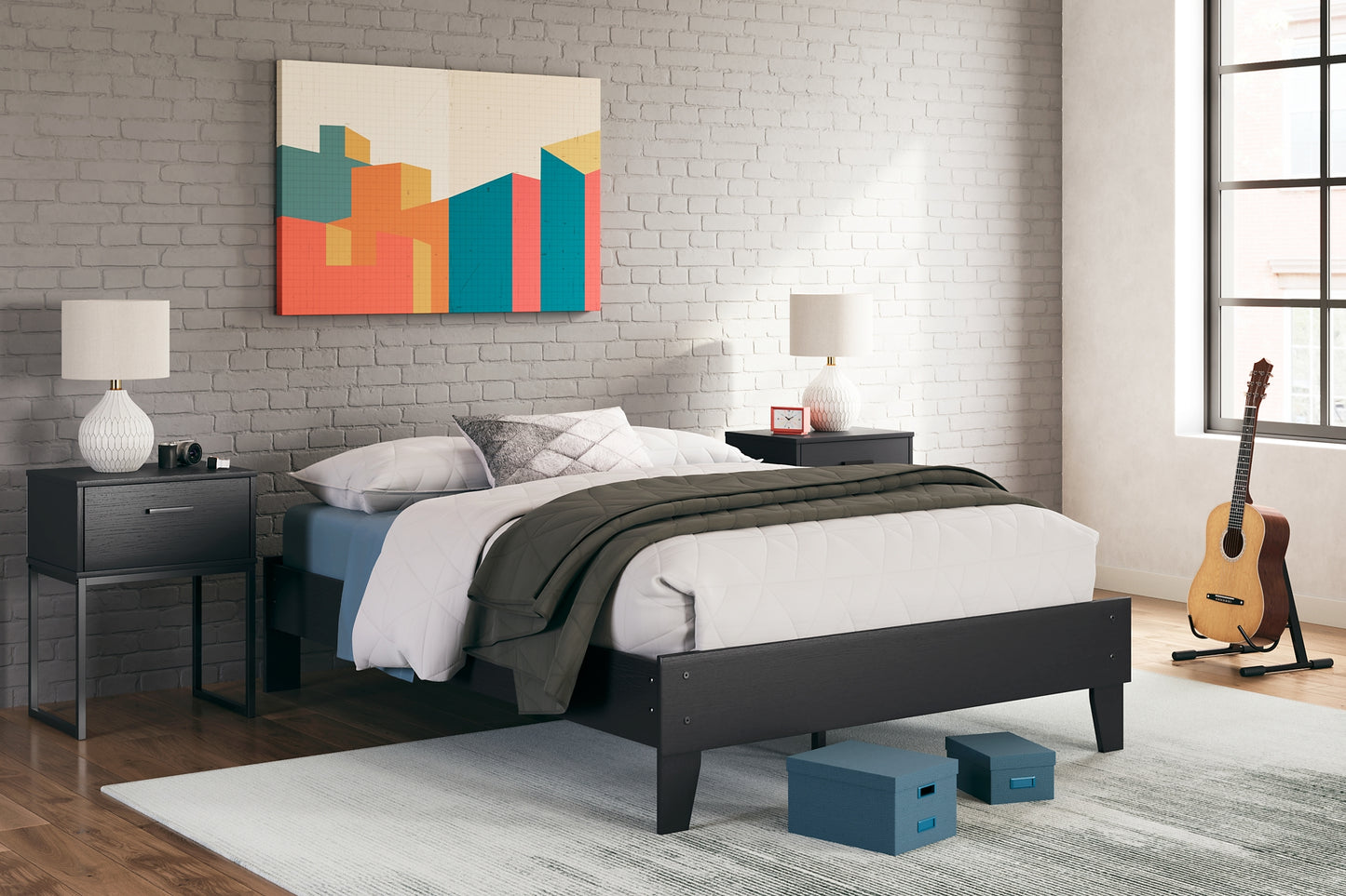 Socalle Platform Bed With Dresser And Nightstand
