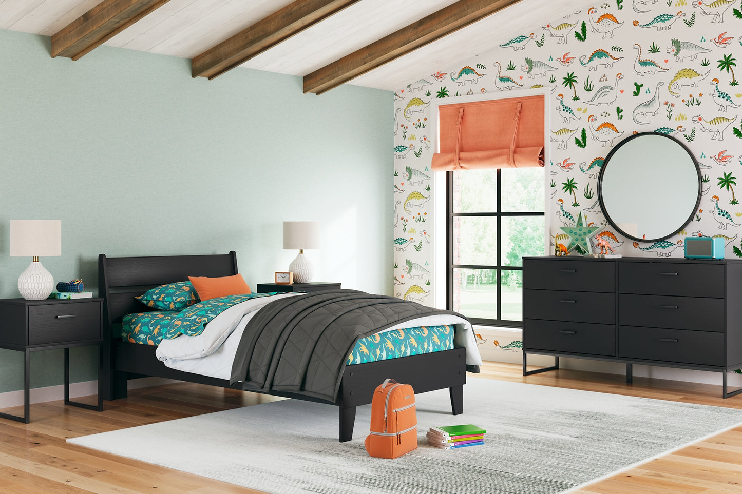 Socalle Panel Headboard With Nightstand