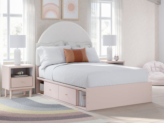 Wistenpine Upholstered Panel Bed With Storage