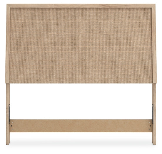 Cielden Upholstered Panel Bed With Mirrored Dresser And Chest