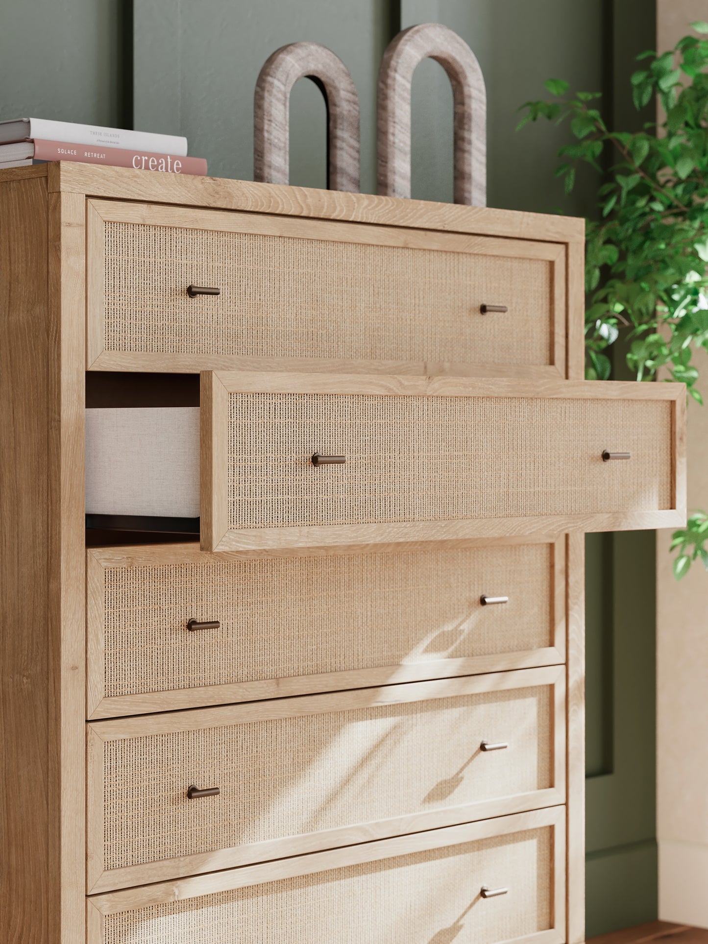 Cielden Panel Bed With Mirrored Dresser And Chest