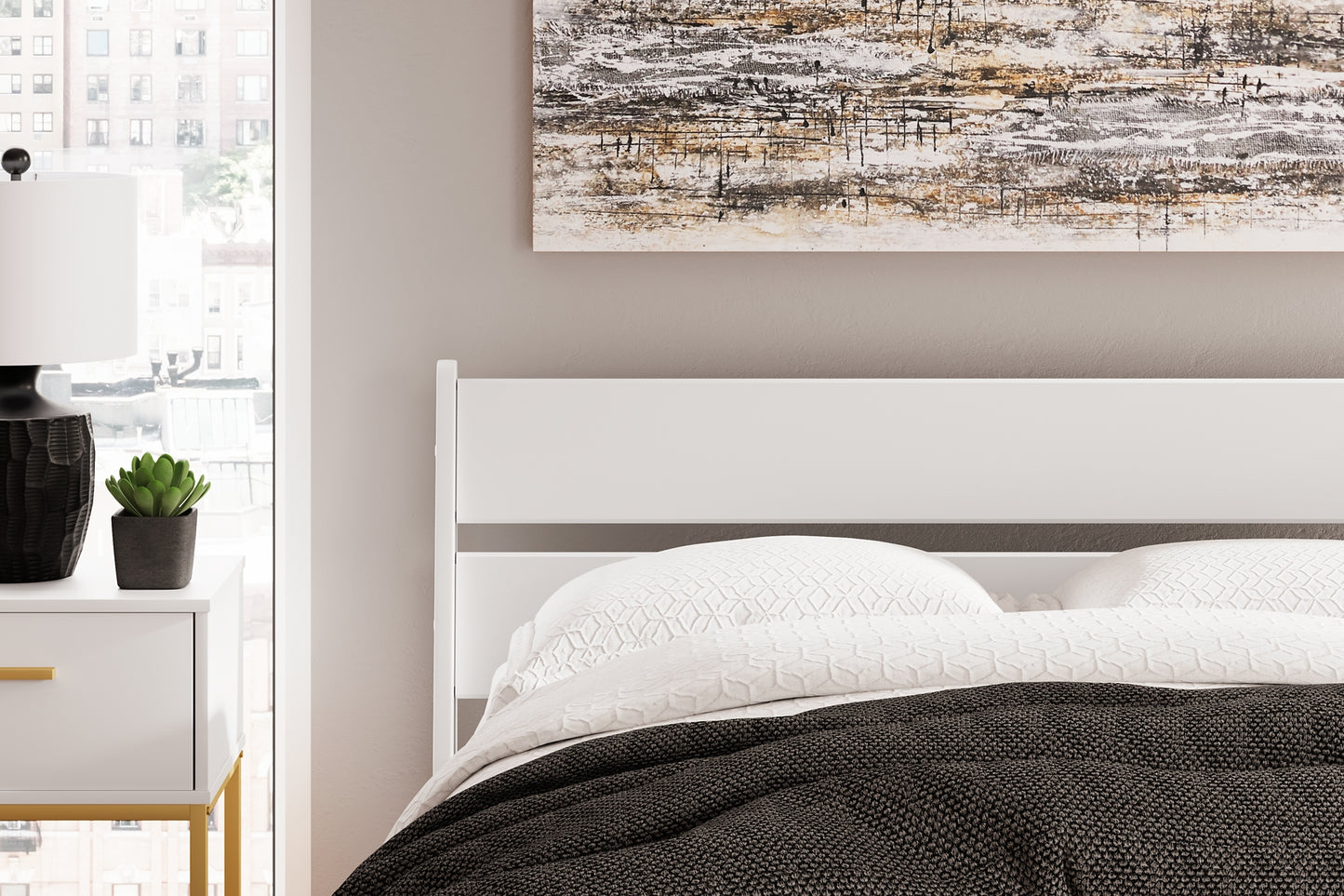 Socalle Panel Headboard With Dresser And Nightstand
