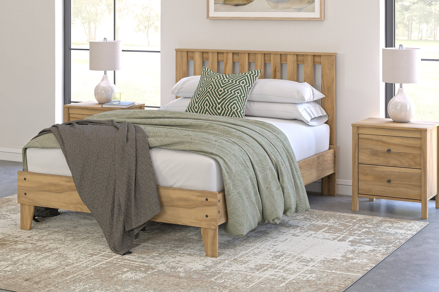 Bermacy Panel Headboard With Dresser, Chest And Nightstand