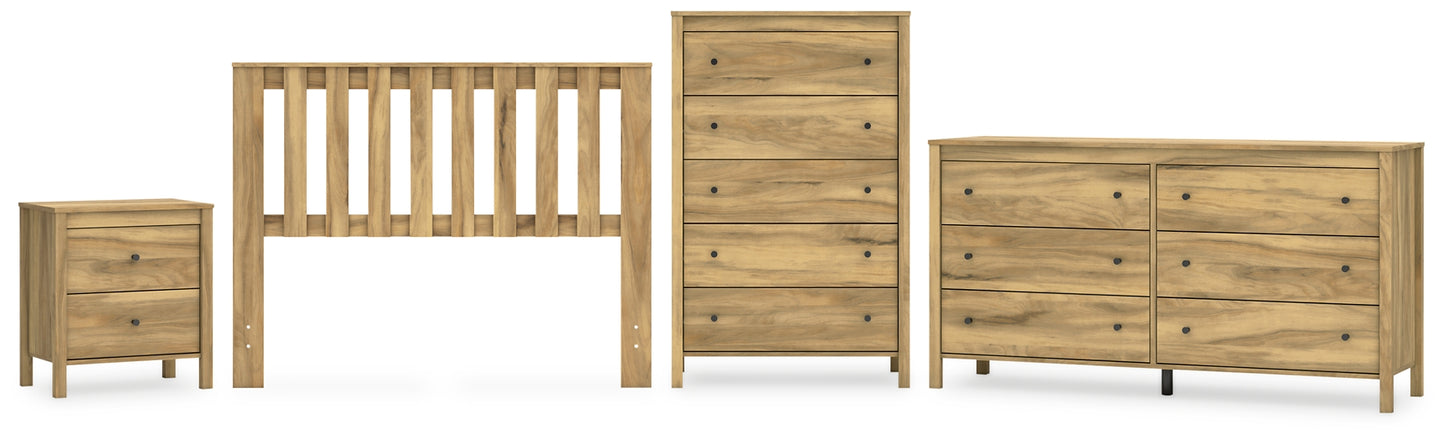 Bermacy Panel Headboard With Dresser, Chest And Nightstand