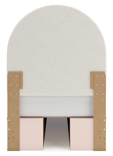 Wistenpine Upholstered Panel Headboard With Mirrored Dresser, Chest And 2 Nightstands