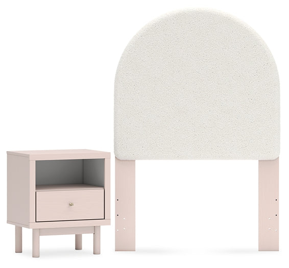 Wistenpine Upholstered Panel Headboard With Nightstand