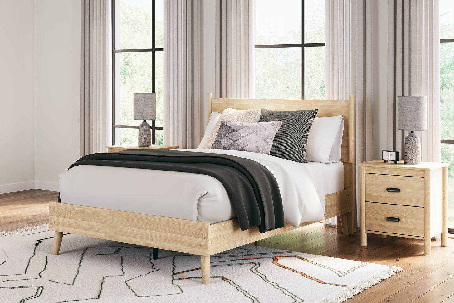 Cabinella Platform Panel Bed With Dresser And Nightstand