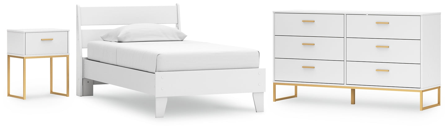 Socalle Panel Platform Bed With Dresser And Nightstand