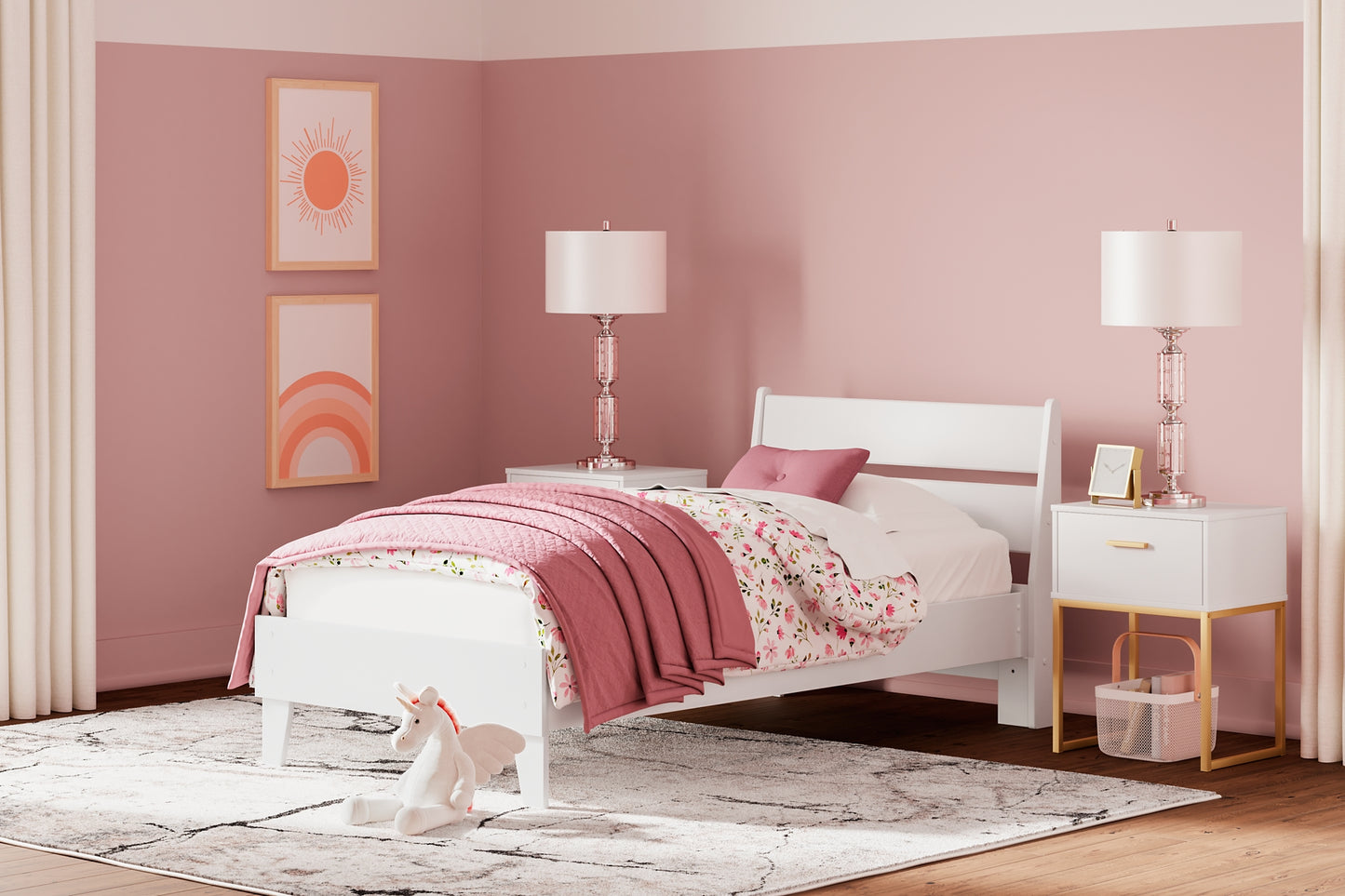 Socalle Panel Platform Bed With Dresser And Nightstand