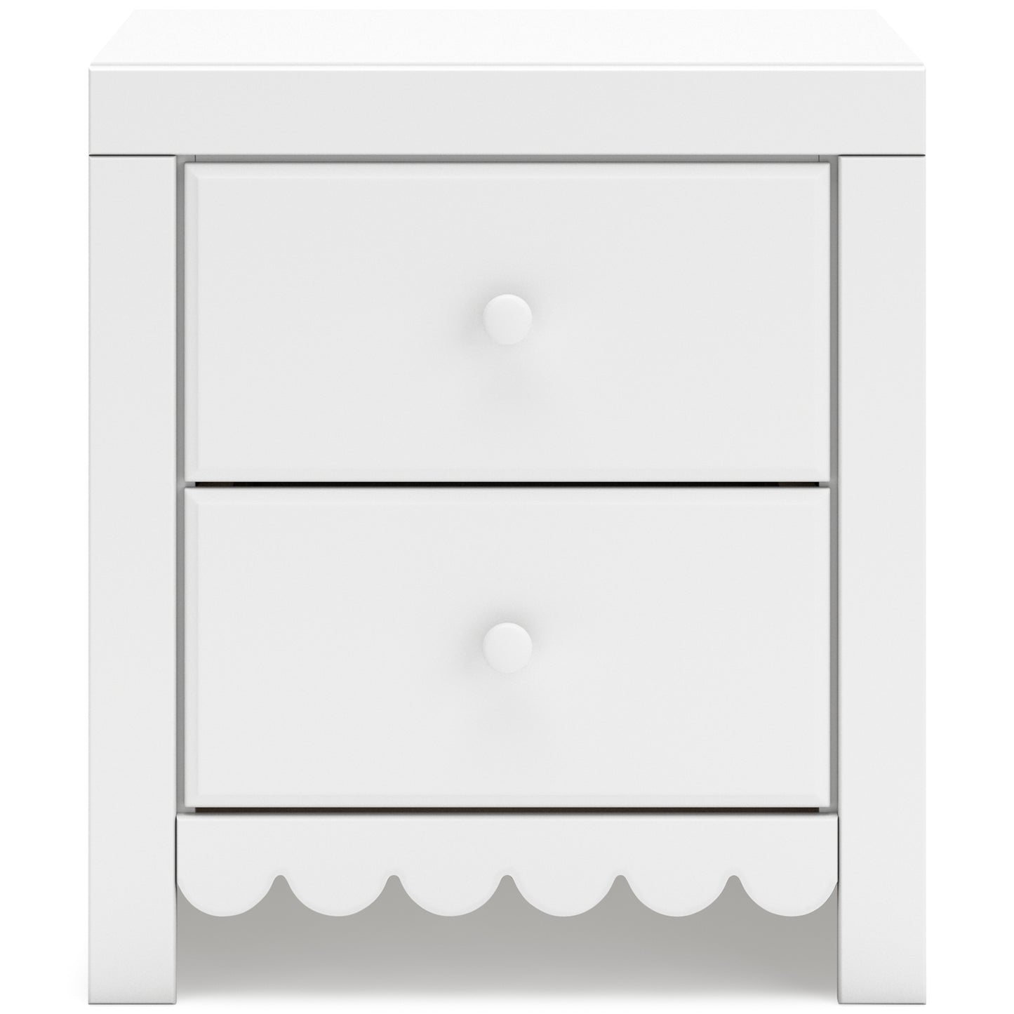 Mollviney Panel Headboard With Mirrored Dresser And Nightstand
