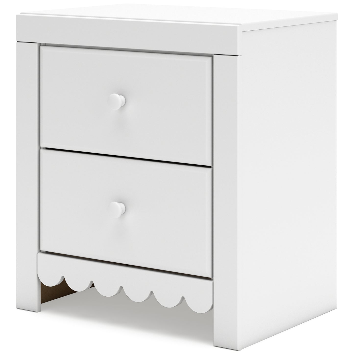 Mollviney Panel Headboard With Mirrored Dresser And Nightstand