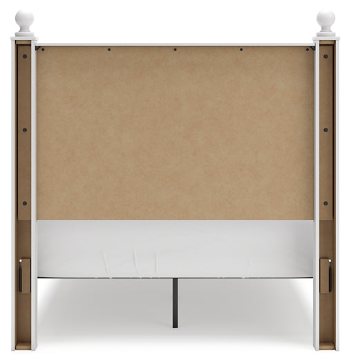 Mollviney Panel Headboard With Mirrored Dresser And 2 Nightstands