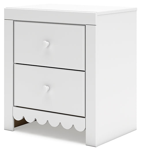 Mollviney Panel Headboard With Mirrored Dresser And 2 Nightstands