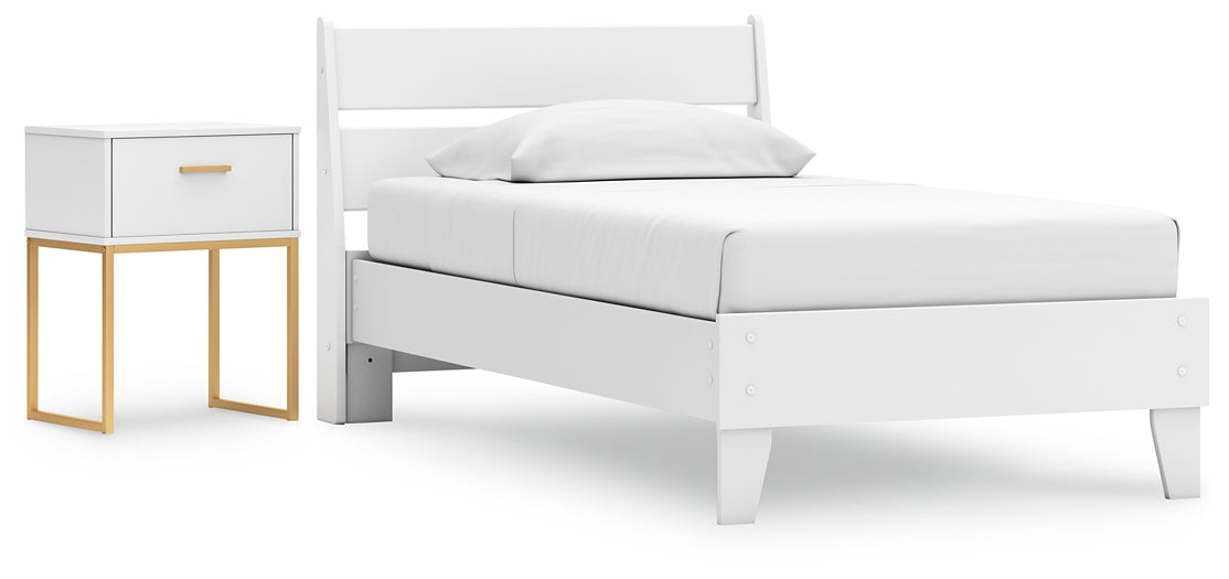 Socalle Panel Platform Bed With Nightstand