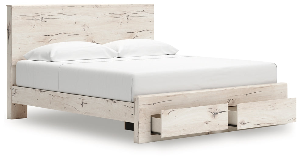 Lawroy Panel Storage Bed With Mirrored Dresser And Nightstand