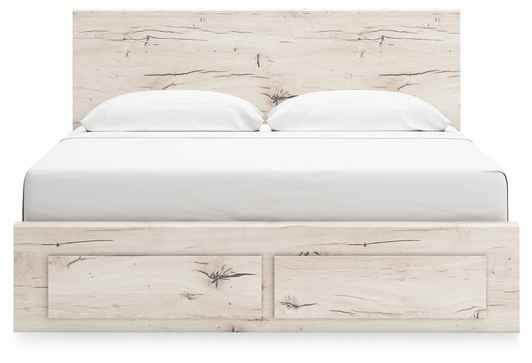 Lawroy Panel Storage Bed With Mirrored Dresser And Nightstand