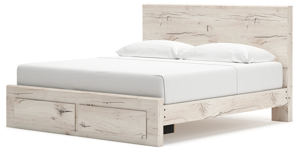 Lawroy Panel Storage Bed With Mirrored Dresser And Nightstand