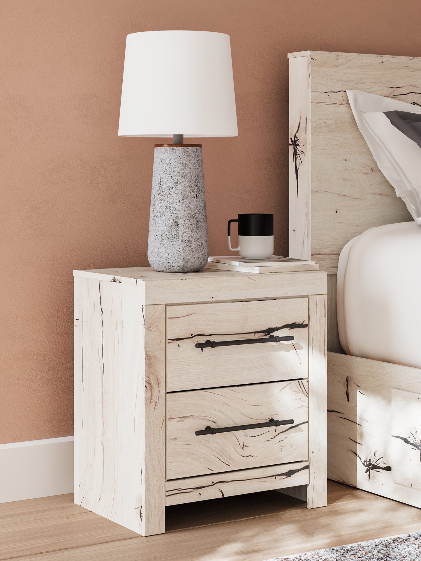 Lawroy Panel Storage Bed With Mirrored Dresser And Nightstand