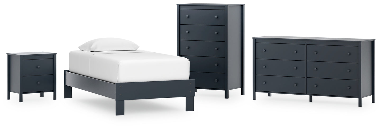 Simmenfort Platform Bed With Dresser, Chest And Nightstand
