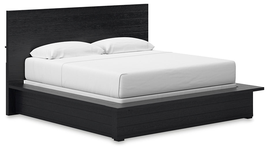 Londer Panel Bed With Mirrored Dresser, Chest And 2 Nightstands