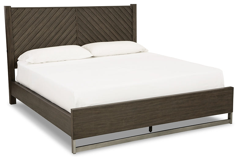 Arkenton Panel Bed With Mirrored Dresser And 2 Nightstands
