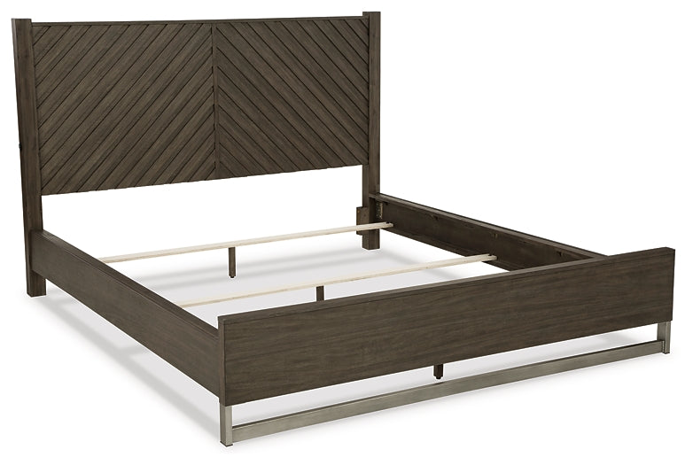 Arkenton Panel Bed With Mirrored Dresser And 2 Nightstands
